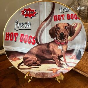 Danbury Mint Hot Dog Dachshund Plate - #C4480